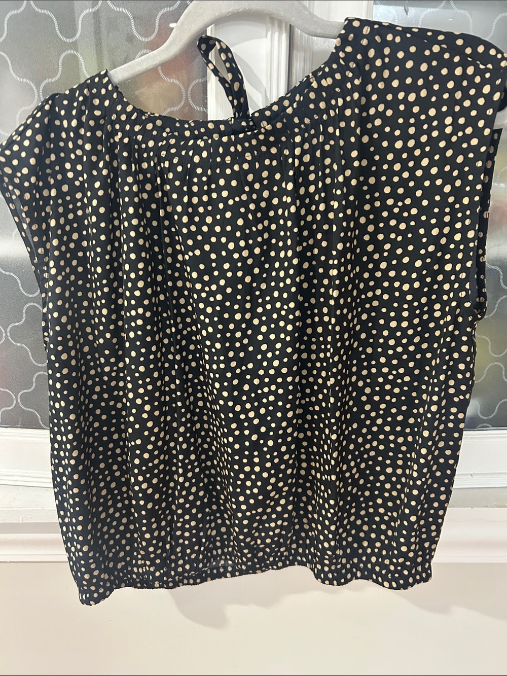 Loft Women’s Black Polka Dot Top - Classic Dot Print